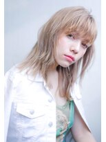 シエナ 渋谷(Siena)&nbsp;【ROJITHA】  アイスベージュ×切りっぱなしセミディ