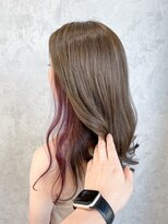 デミヘアー(Demi hair) イヤリングカラー×ミルクティーベージュ