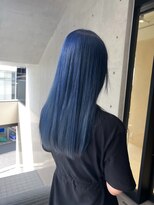 アソビ 表参道(ASOBI) ブリーチあり 艶髪 ネイビーブルー