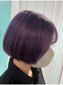 【ボブ×紫/ダブルカラー】20代30代40代