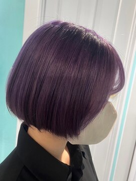マティーナ ヘアー 池袋(Matina hair) 【ボブ×紫/ダブルカラー】20代30代40代