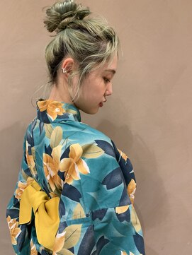 トゥルー 渋谷(TRUE) 浴衣/イルミナカラー/酸熱ストレート/ヘアセット/渋谷