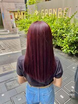 ヘアメイク コモレビ(hairmake komorebi) 【菅原淳之介】夏にオススメデザインカラー【ボルドー】
