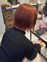 切りっぱなし×カシスオレンジカラー【銀座】