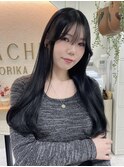 大人っぽ黒髪ロング