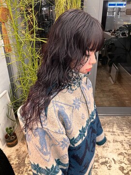 マメ(mame) しっかりパーマ/ロングヘア/dark led