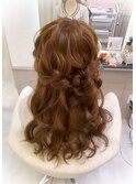 ゆるふわハーフアップ♪サイドにお団子♪