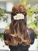 （mutsumi.）ヘアセット*ふわふわハーフアップ