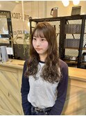 【MORGAN】ふわっとロングパーマ×透明感カラー