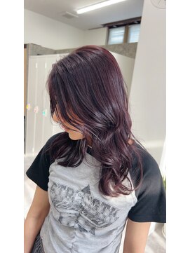 ヘアーテラスエム 奈良店(hair terrace M) ブリーチ無しレッドカラー