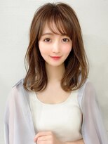 ラルユー 金山(LallYou)&nbsp;大人かわいいくびれヘアセミロング × ミルクティーベージュ