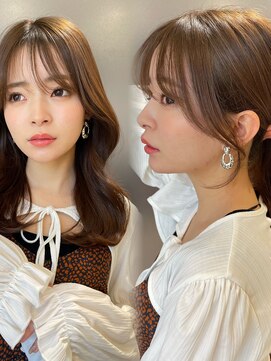 エヌアイ オモテサンドウ(ni omotesando) 結んだ時も可愛い顔まわりカット 韓国くびれヘア 【肥田亜沙美】