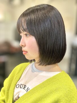 ワン バイ ジエクト(One by The Ect) 【似合わせボブ】くすみベージュ/髪質改善カラー/刈り上げボブ