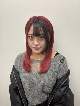 【COTAN nakaji】ブラック×レッド/デザインカラー/レイヤー