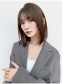 グレーブラウン似合わせカット/バタフライカット/ダークアッシュ
