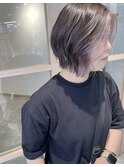 レイヤーボブ×インナカラー柔らかパープル　by mika