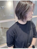 サロン 名和店(SALON)&nbsp;レイヤーボブ×インナカラー柔らかパープル　by mika