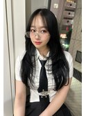 韓国ヘアレイヤーカット暗髪髪質改善SAYAKA