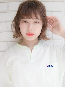 ルティア(Lutia) シースルーバング 切りっぱなしボブ アッシュベージュ☆