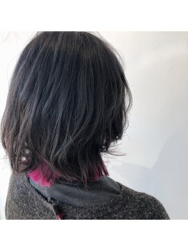 テクライズ 豊橋店(TECHRISE) ウルフショート×パープルピンクインナーカラー