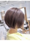 【大人かわいい】アースカラーの美髪ショートボブ