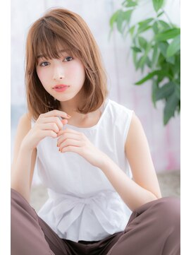 ミック ヘアアンドビューティー 大山店(miq  Hair&Beauty) ラフニュアンスミルクティーブラウン伸ばしかけ小顔ボブc1