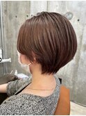 くびれショート/ハンサムショート/フォルム重視/ラベージュ