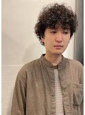 念願のアフロ