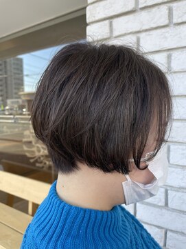 オーガニックエコ 川越(organic+eco) 大人かわいいフワッとショートボブ×グレージュカラー