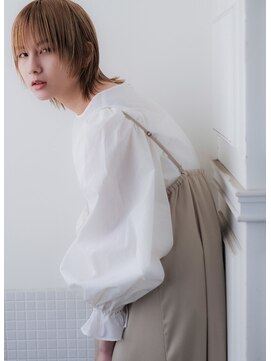 エマ 谷山店(EMMA) マッシュレイヤー 切りっぱなし ウルフレイヤー ベージュ