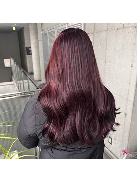 ガルボヘアー 名古屋栄店(garbo hair) #チェリーレッド#韓国風ヘア#韓国カラー#10代#20代#名古屋