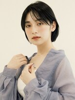 オンク 新宿(onk)&nbsp;黒髪/グレーベージュ/レイヤーロング/前髪パーマ[新宿駅]