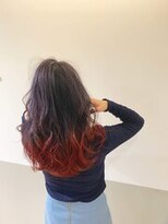 オーク 溝の口(OAK)&nbsp;グラデーション 裾カラー ボルドー 【OAK溝の口】