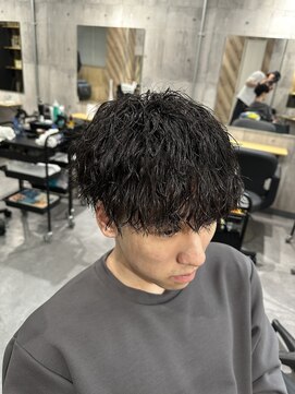 ビカムメンズヘアー 栄店(become men's hair) 【縦落ちパーマ×刈り上げマッシュ】名古屋栄ツイストスパイラル