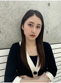 ”サラサラストレート×チャコールブラウン” なかもと はな