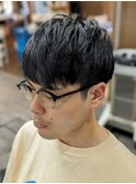 ツーブロックマッシュショート