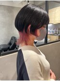 ショートウルフ×インナーカラー
