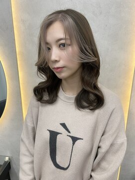 ルノン シェリー(LUNON cheliy) ホワイトグレージュミニウルフチェリーブラウンデジタルパーマ