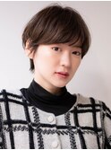 マッシュショート20代30代40代大人可愛い暗髪うる艶髪青山表参道