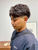 ヘアー アイス 御器所本店(HAIR ICI)&nbsp;夏メンズショート　メンズパーマ　シャドウパーマ　清潔感夏ヘア