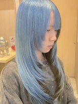 ゴリラビスケッツ(GORILLA BISCUITS)&nbsp;ペールブルー/レイヤーカット/ケアブリーチ/ダブルカラー