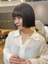 ジアン バイ ミルボン NU茶屋町+(GIEN by milbon)&nbsp;前上がりボブ/フルバング/ぱっつん前髪/個性派スタイル/吉岡美音