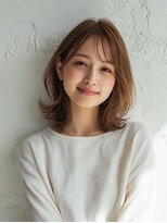 コトンアトリエ 人形町(COTON atelier)&nbsp;着物ヘア/ダークアッシュ/ミディアムレイヤーカット/人形町