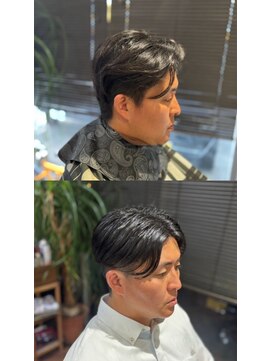 カットクラブロイヤルヴォックス(CUT CLUB ROYALVOX) センターパートマッシュ×フェード