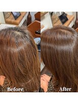 ヘアープレゴ(hair Prego) ファッショングレイカラーBefore&After