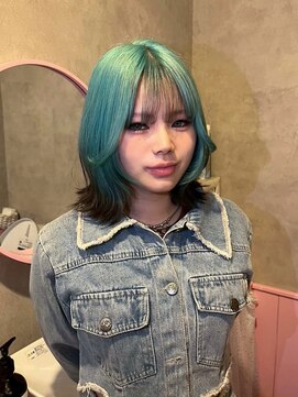 アンドケー 那覇おもろまち店(and K) デザインカラー/エメラルドグリーン×エンドカラー