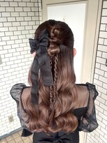 フェリーチェ 六本木店(Felice)&nbsp;ハーフアップ ヨシンモリ リボンアレンジ イベントヘア 推し活