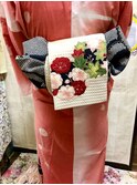 (^-^)とっても可愛くて落ち着いた帯♪『浴衣着付け+ヘアセット』