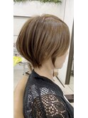 ○夏耳かけショート×フォギーベージュ