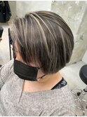 コントラストハイライトカラー　× ブルーシルバー